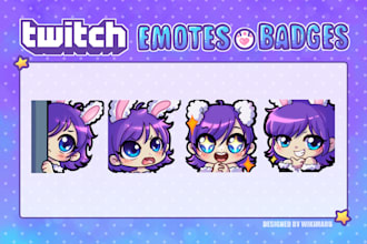 create chibi custom emotes and sub badges