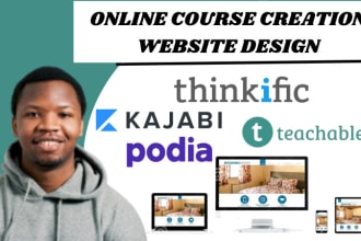 do thinkific, kajabi, teachable online course website virtual assistant