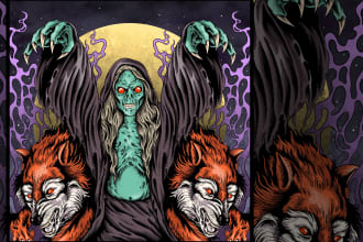 draw stoner artwork for album cover, tshirt, music poster
