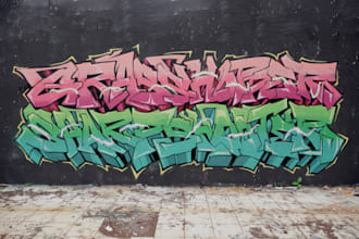 make real graffiti font on the street