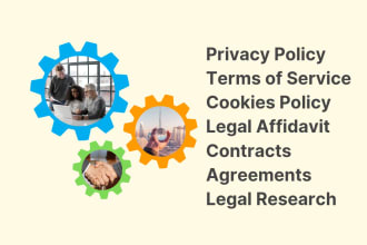 write privacy policy and terms of service for website