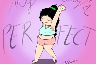 create self portrait body positivity cartoons