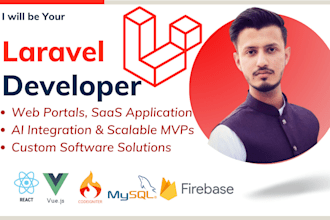 develop web portal, custom web solution using PHP laravel
