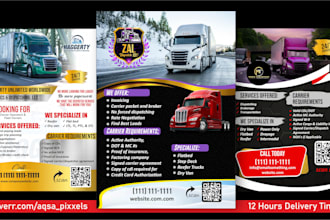 do trucking dispatch logistics broker flyer poster