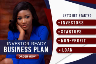 develop a topnotch business plan for investors, fundraising, startups, nonprofit