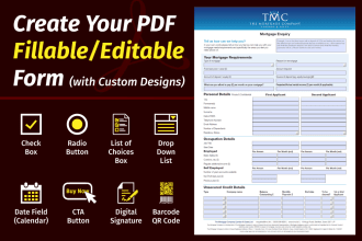 convert your document to an editable, PDF fillable form