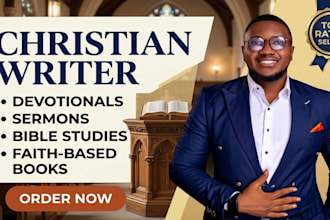 ghostwrite your christian devotional, sermon, or faith based book