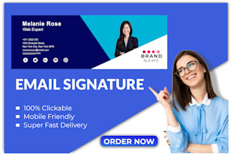 design clickable html email signature for gmail, outlook, mac