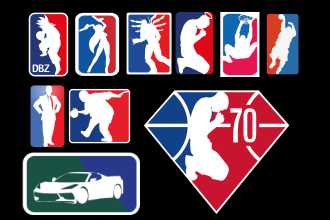 make a professional custom nba and mlb logo with your name