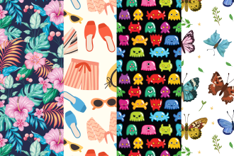 create eye catching seamless pattern designs, textile
