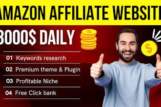 design amazon affiliate website with keyword research