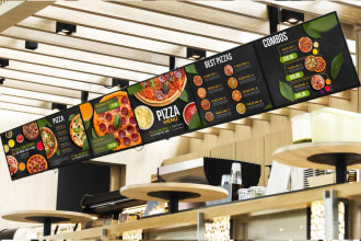 design digital menu, tv screen menu, menu boards for restaurant