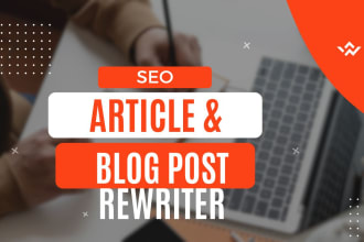 rewrite and do article or blog post SEO