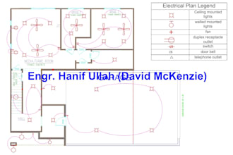 create electrical plan for residential and commercial house
