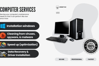 provide technical support, computer repair virus removal