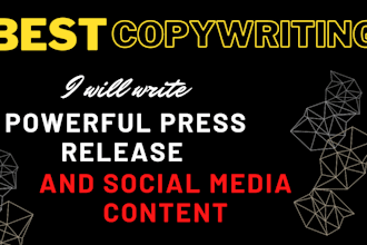 write press releases and social media content