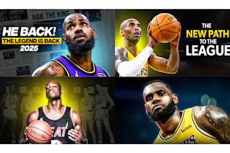 design attractive nba or basketball youtube thumbnails