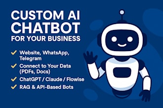 build rag chatbots with your data, PDF, website, docs
