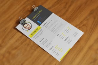 make professional  resume or modern cv design
