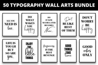 provide printable wall art bundle for your etsy shop