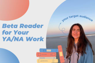 be the beta reader for your ya, na, or fantasy book