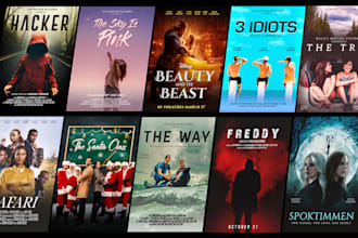 create a professional movie poster design, film poster