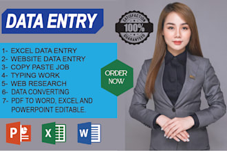 do typing data entry copy paste work and file conversion