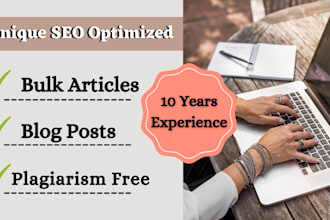 write bulk articles, blog posts, on your wordpress blog