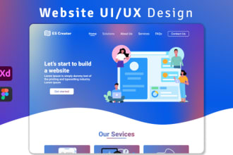 design a modern website UI UX, template, mockup in figma