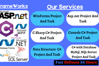 do complete c sharp, winforms, wpf, asp task projects