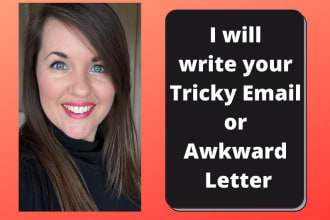 write your tricky email or awkward letter