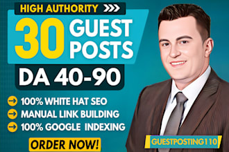 write high da guest post backlinks with SEO quality guest posting service