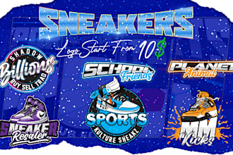 design customized shoes logo, sneaker , for your store or business