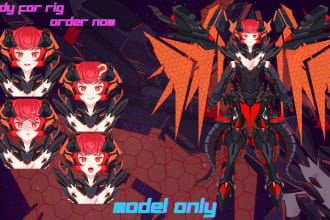 create a profesional live2d mecha model for your vtuber