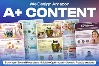 design amazon a plus content, amazon ebc and amazon listing images