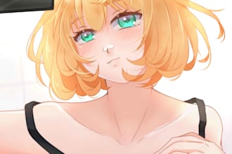 draw illustration sfw or nsfw in anime style