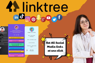 do setup and customization linktree bio link landing page