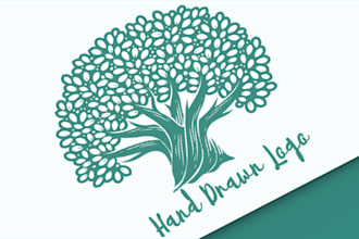 do a professional old hand drawn tree logo for your business