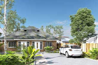 design interior, exterior, and landscape with realistic renders