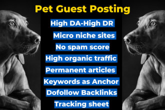 do pet guest posts and pet backlinks on pet guest blogs