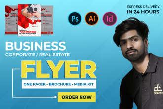 design flyer, brochure or one pager for you