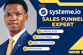 build a high converting sales funnel  and automation setup in systeme io