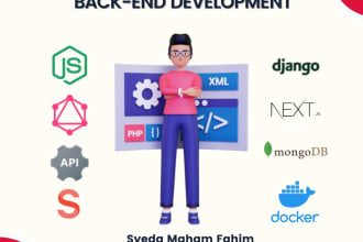 develop the backend using django, fastapi, expressjs, flask