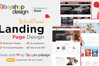 do wordpress landing page design, responsive landing page