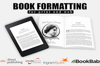 do book formatting, layout design for publishing or printing