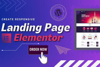 create wordpress landing page using elementor pro