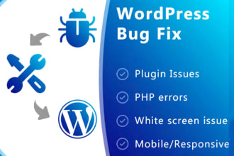 do wordpress bug fixes, troubleshooting, and maintenance
