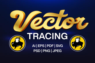 do fast and accurate vector tracing, logo redraw to ai, eps