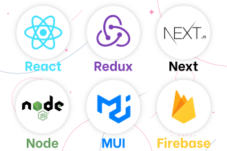 do react front end web app with react js firebase redux next js tailwind css