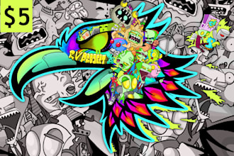 draw doodle and doodle art like your request for any purpose